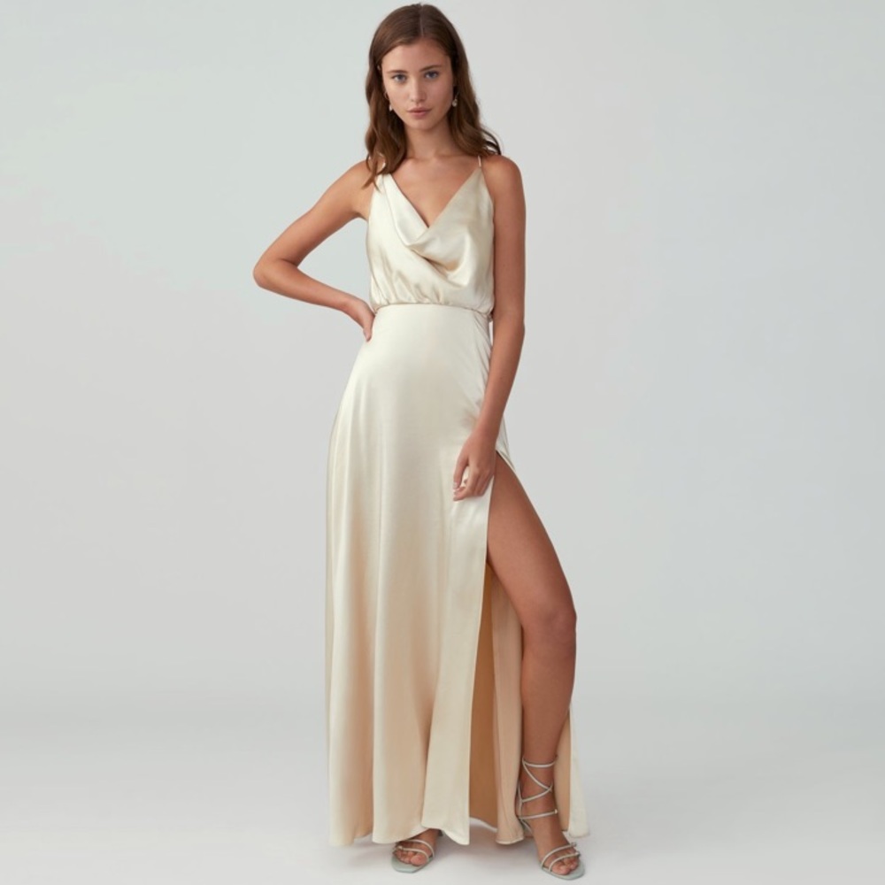 Fame and partners strappy cowl neck dress